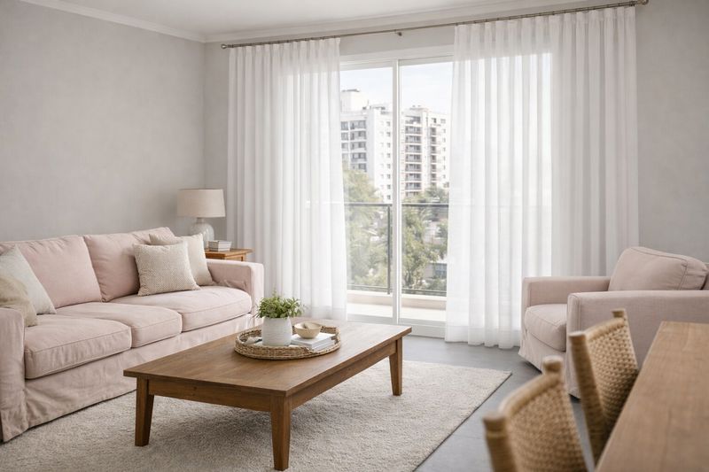 וילון לבן וקלאסי להצללה גבוהה