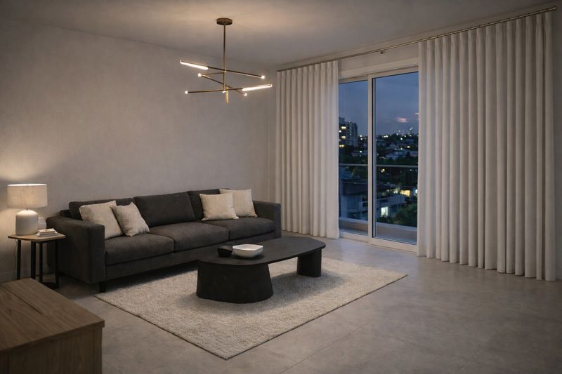 וילון לבן וקלאסי להצללה גבוהה