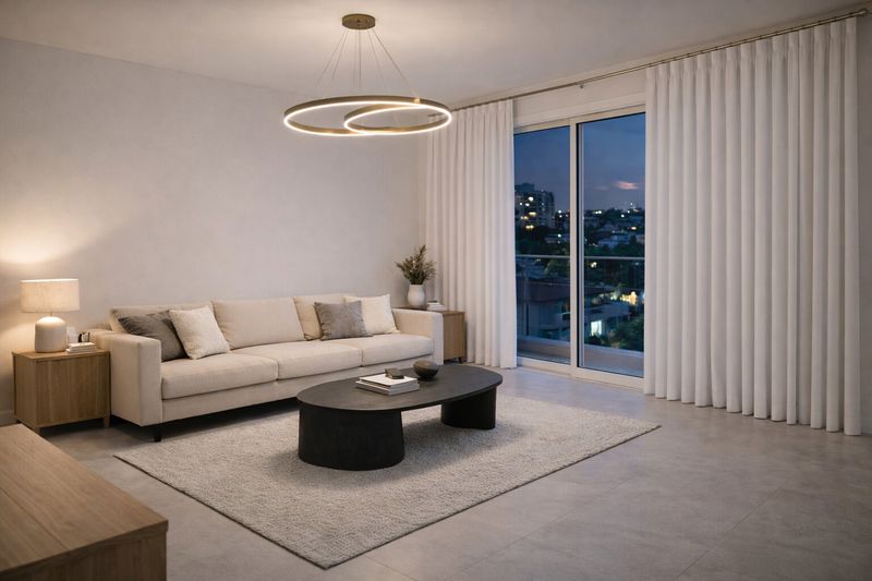 וילון לבן וקלאסי להצללה גבוהה